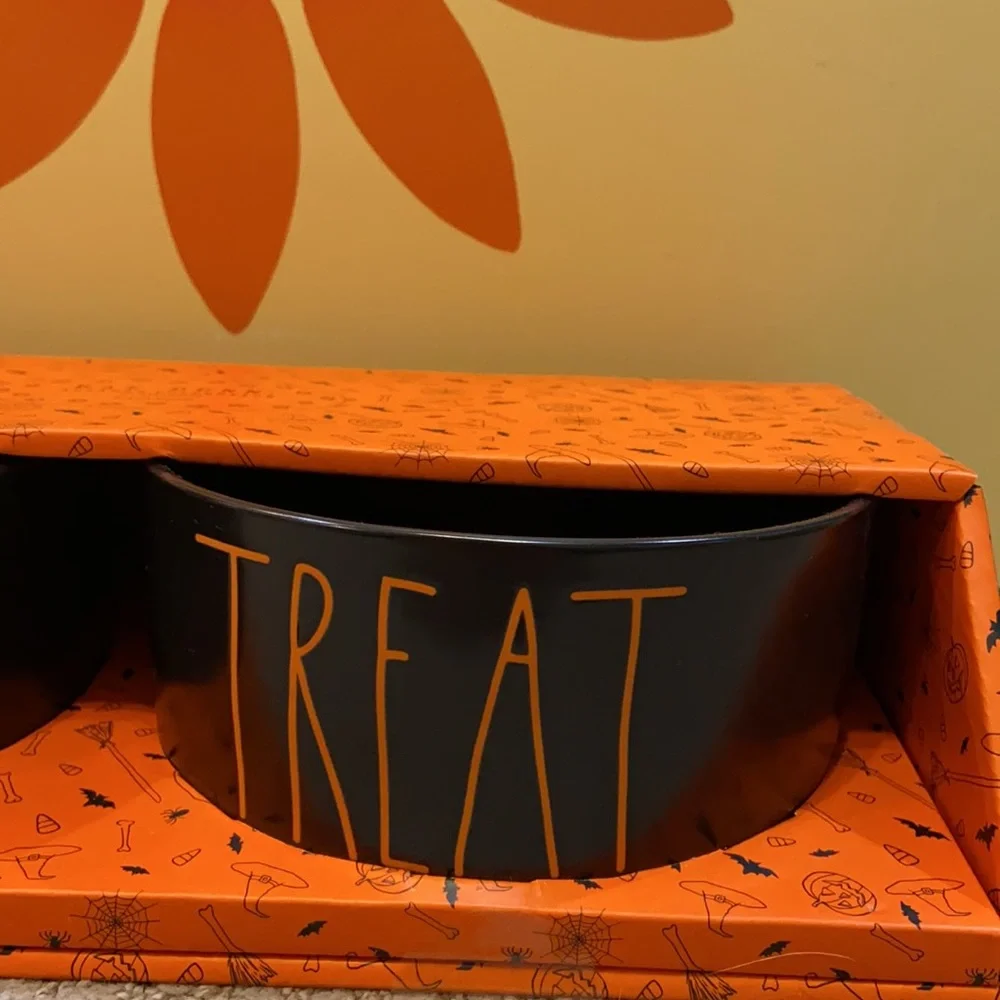 Rae Dunn TRICK & TREAT Dog Bowls